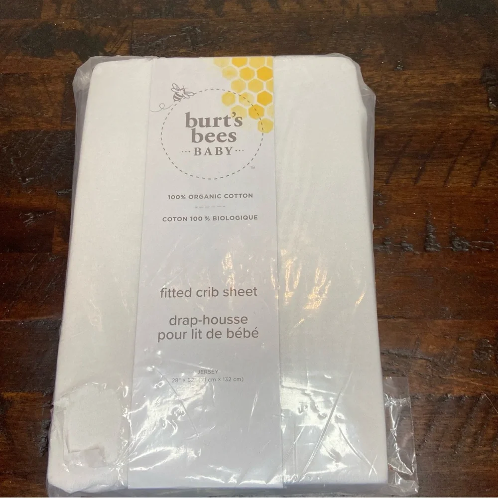 Burt’s Bees Baby 100% Solid Organic Cotton BEESNUG® Fitted Crib Sheet NEW